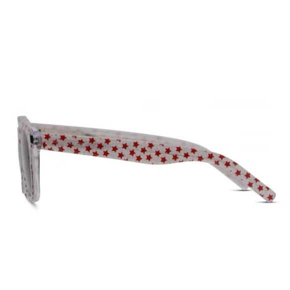 Saint Laurent Square SL 51 Star Prints White Red Unisex Sunglasses - Picture 5 of 9